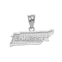 Tennessee State Map Gold Pendant Necklace (Available in Yellow/Rose/White Gold) Style#: Texas Map
