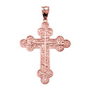 Rose Gold Eastern Orthodox ICXC Cross Pendant Necklace