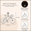 .925 Sterling Silver  Bicycle Pendant Necklace
