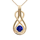 10K/14K Gold Infinity Birthstone Necklace (Available in Yellow/Rose/White Gold)