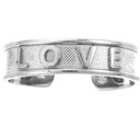 Silver LOVE Toe Ring