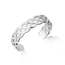 White Gold Woman's Symbolic Trinity Knot Toe Ring