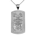 Russian Orthodox Cross Gold Engravable Dog Tag Pendant Necklace