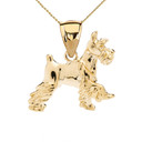 Gold Schnauzer Pendant Necklace (Available in Yellow/Rose/White Gold)