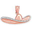 Gold Sombrero Hat Pendant Necklace (Available in Yellow/Rose/White Gold) Gold Sombrero Hat Pendant Necklace (Available in Yellow/Rose/White Gold)