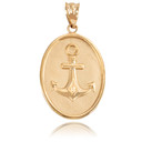 Yellow Gold Anchor Pendant