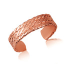 Rose Gold Woman's Elegant Milgrain Weave Toe Ring