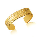 Gold Woman's Elegant Milgrain Weave Toe Ring