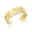 Yellow Gold Heart Shape Toe Ring