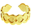 Fancy Heart Yellow Gold Toe Ring