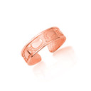 Rose Gold Woman's Pathway Footprint Toe Ring