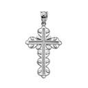 .925 Sterling Silver Filigree Cross Faith & Love Pendant