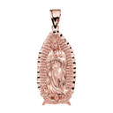 The Blessed Virgin Mary-Our Lady of Guadalupe Rose Gold Pendant Necklace