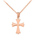 Rose Gold Roman Catholic Pendant Necklace