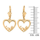 Gold Love Heart  Earrings(Available in Yellow/Rose/White Gold)