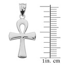 Sterling Silver Egyptian Ankh Polished Pendant Necklace