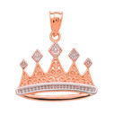 Rose Gold Royal Crown Necklace Pendant