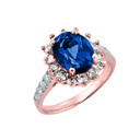 Rose Gold Diamond And Sapphire (LCS) September Birthstone Proposal Ring