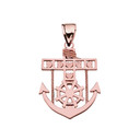 Gold Mariner Anchor Pendant Necklace (Available in Yellow/Rose/White Gold)