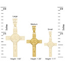 Yellow Gold St. Benedict Crucifix Pendant Necklace