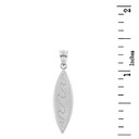 Sterling Silver Surfboard Waves Beach Bum Pendant Necklace