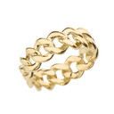 Gold 7 mm Open Miami Link Eternity Band Ring
