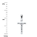 Sterling Silver Jesus Crucifix Cross Pendant Necklace ( 1.18")