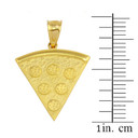 Yellow Gold Pizza Slice Friendship Pendant Necklace