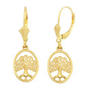 Tree of Life Filigree Swirl Celtic Earring Set(Available in Yellow/Rose/White Gold)