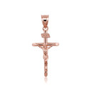 Solid Gold INRI Cross Pendant Necklace (Available in Yellow/Rose/White Gold)