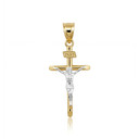 Solid Gold INRI Cross Pendant Necklace (Available in Yellow/Rose/White Gold)