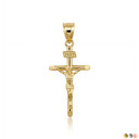 Solid Gold INRI Cross Pendant Necklace (Available in Yellow/Rose/White Gold)