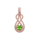 Rose Gold Heart Shaped (LCP) Double Infinity Hidden Bail Pendant