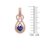 Rose Gold Heart Shaped (LCS) Double Infinity Hidden Bail Pendant