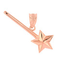 Rose  Gold Star Magical Wand Pendant Necklace