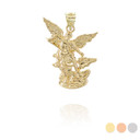 Gold Saint Michael Pendant`