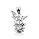 Silver Saint Michael Pendant Necklace