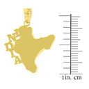 Yellow Gold India Country Pendant Necklace