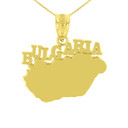 Yellow Gold Bulgaria Country Pendant Necklace