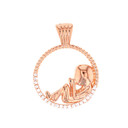 Rose Gold Baby in Womb Pendant Necklace