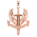 Rose Gold Who Dares Wins Pendant Necklace