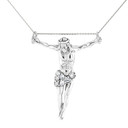 Sterling Silver Jesus Christ Crucifix Pendant Necklace