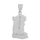 Sterling Silver Country of Saudi Arabia Geography Pendant Necklace