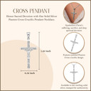 Sterling Silver Passion Cross Crucifix Pendant Necklace 1.23" ( 31 mm )