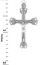 White Gold Crucifix Pendant - The Blessed Crucifix