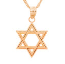 Rose Gold Milgrain Jewish Star of David Pendant Necklace