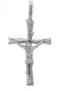 Crucifix Pendant White Gold