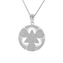 Sterling Silver Triquetra Circle Trinity Knot Irish Pendant Necklace