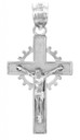 White Gold Crucifix Pendant - The Crown Crucifix