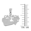 Solid White Gold Canada Pendant Necklace